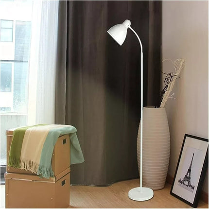 Adjustable Metal Floor Lamp with Standing Neck & Base  Reading Work Home Light