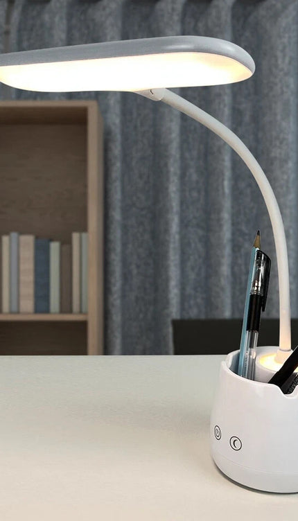 Rechargeable LED Desk Lamp with Pen & Phone Holder