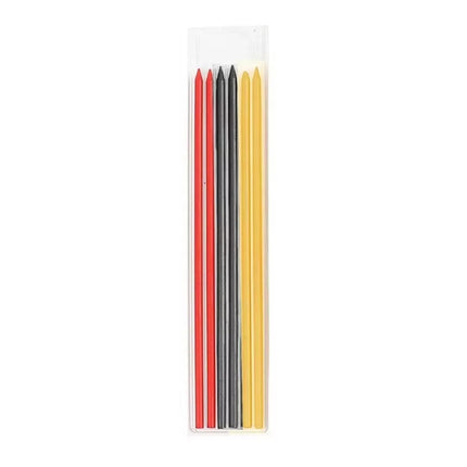 Carpenter Pencil Set + 6 Refills Deep Hole Mechanical Construction Tool Leads