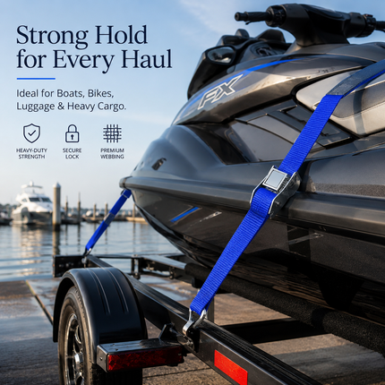 Ratchet Tie Down Strap 5m Heavy Duty Cargo Belt