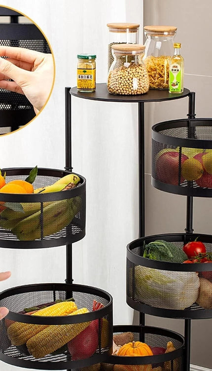4/5/6 Tier Rolling Storage Trolley – Space-Saving Kitchen & Home Organizer