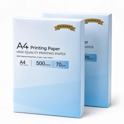 A4 Printer Paper White 70gsm 1000 Sheets Multipurpose Inkjet Laser Copier 2-Ream