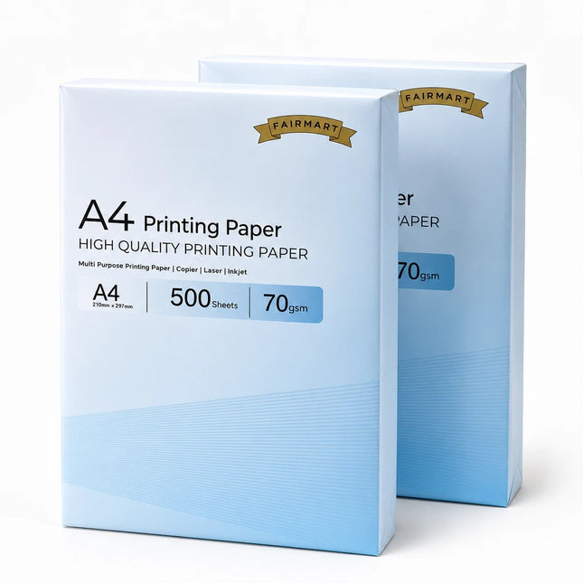 A4 Printer Paper White 70gsm 1000 Sheets Multipurpose Inkjet Laser Copier 2-Ream