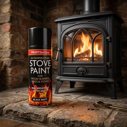 Stove Paint Spray 400ML Heat Resistant Matt Black