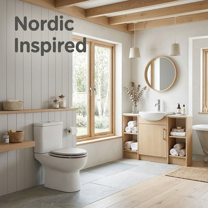 18" Universal Toilet Seat Light Grey Wooden MDF Bathroom WC Easy Fit Seat