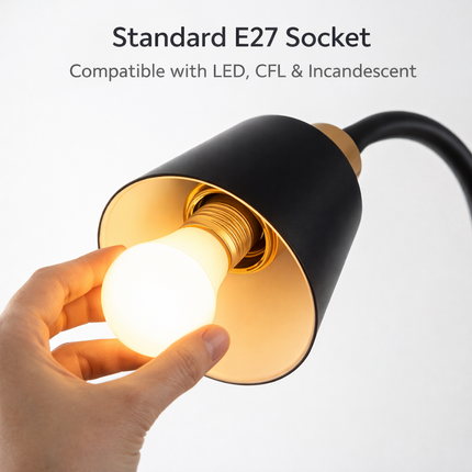 Floor Lamp Black Dual Heads E27 Reading Home Modern Rotating Adjustable Light