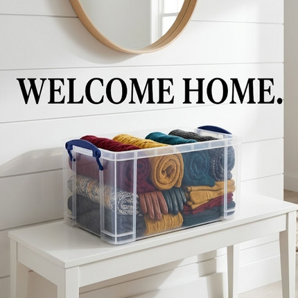 12L Clear Stackable Storage Box – Plastic Home & Office Organizer