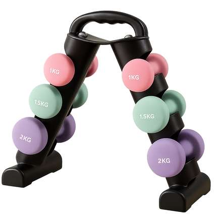 9kg Neoprene Hex Dumbbell