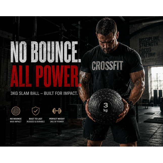 Core Balance Slam Ball 3KG No Bounce Strength Gym Exercise Workout Medicine Ball
