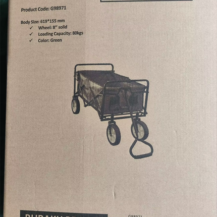 Collapsible Folding Wagon Trolley Cart 80kg On Wheels Festival Camping & Garden