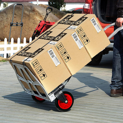 Foldable Hand Sack Truck 70kg Heavy Duty Trolley Cart with Adjustable Handle