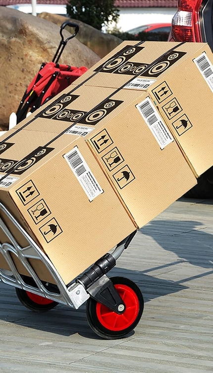 Foldable Hand Sack Truck 70kg Heavy Duty Trolley Cart with Adjustable Handle