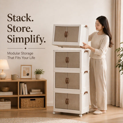 3/4 Drawer Storage Cabinet Plastic Home & Office Multi Purpose Organiser Unit