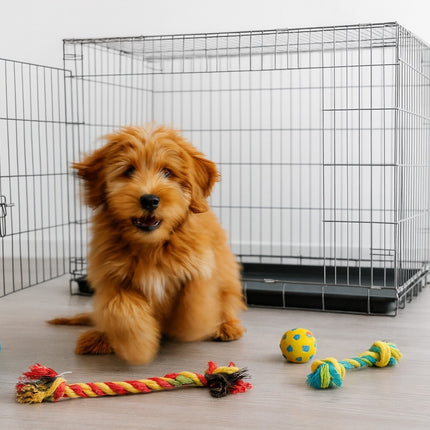 Pet Cage Metal Puppy Training Crate Portable Dog Carrier Suitable for Cats & Dog