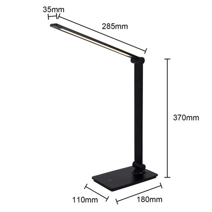 LED Table Lamp Eye-Caring Desk Light USB Rechargeable Touch Control 5 Modes