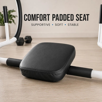 Ab Roller Wit Monitor Sit Up Crunch Core Trainer Padded Headrest Gym Fitness