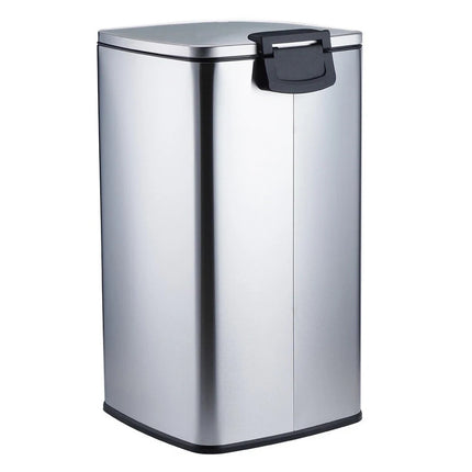 Large Pedal Bin 50L Stainless Steel Kitchen Washroom Rubbish Waste Trash Can
