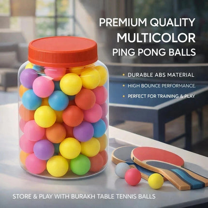 ABS Table Tennis Balls with Storage Jar for Training & Games