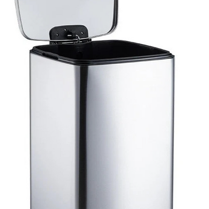 Large Pedal Bin 50L Stainless Steel Kitchen Washroom Rubbish Waste Trash Can