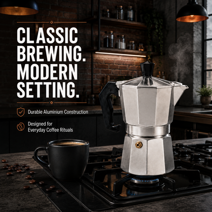Moka Pot 300ml Stovetop Aluminium Italian Espresso Ground Coffee Latte Maker