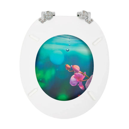 18" UNIVERSAL BATHROOM TOILET SEAT WOODEN EASY FIT WC SEAT WITH FITTINGS