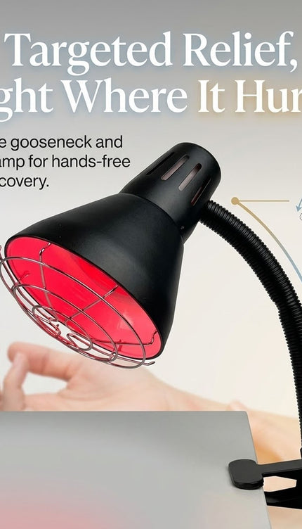 Infrared Heat Lamp 150W Red Light Therapy Clip On Adjustable Muscle Relaxation