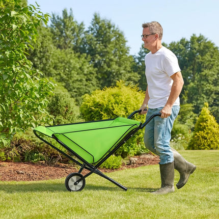 Wheelbarrow Lightweight Folding Garden Large Wheel Barrow Cart Trolley 80KG