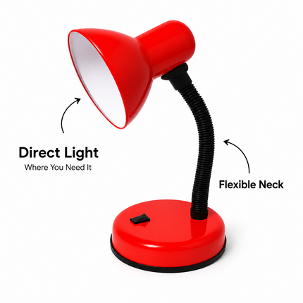 Study Desk Lamp Flexible Neck E27 40W Simple Design for Study Work Room Home