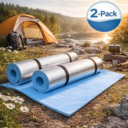 EVA Waterproof Foam Camping Mats – 2 Pack (Blue)