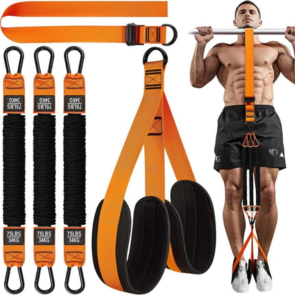 Multifunction Pull Up Assist Resistance Bands Foot Knee Support Home Gym Workout
