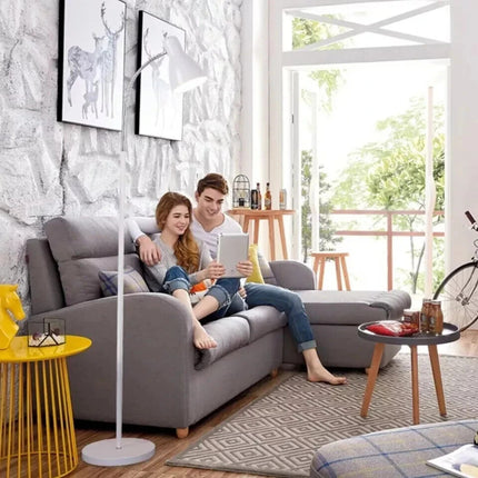Floor Lamp Metal Standing Adjustable Neck Heavy Base Reading Pole Light