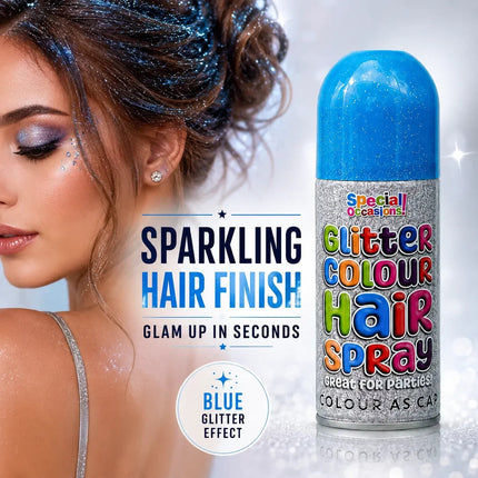 Temporary Hair Colour Spray 200ml Washable Glitter & Classic Dress Party Colours