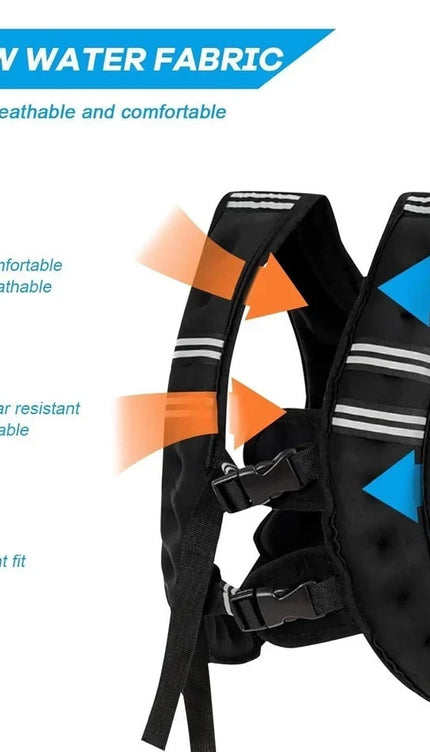 Weighted Vest 5kg 10kg Adjustable Running & home Gym Workouts No Bounce Training