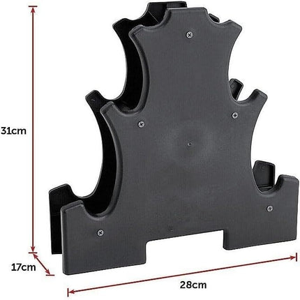 12kg Dumbbell Set with Rack (1-3kg Pairs)