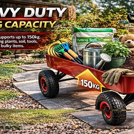 Garden Trolley Cart Utility Beach Wagon 150kg Kid Festival Strong Wheelbarrow