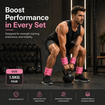 Ankle Wrist Leg Weights Straps 2 PCS Running Yoga Gym Training Exercise Fitness