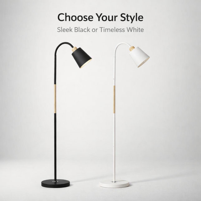 Metal Floor Lamp Reading Standing Bright Living Room Work Office Study Light