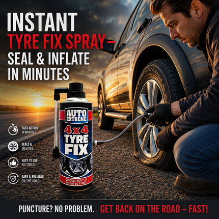 Tyre Fix Spray 450ml Emergency Puncture Repair For Car SUV