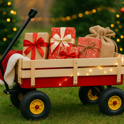 Garden Utility Wagon Cart Gardening Trolley Heavy Duty KidsToy Truck Wheelbarrow