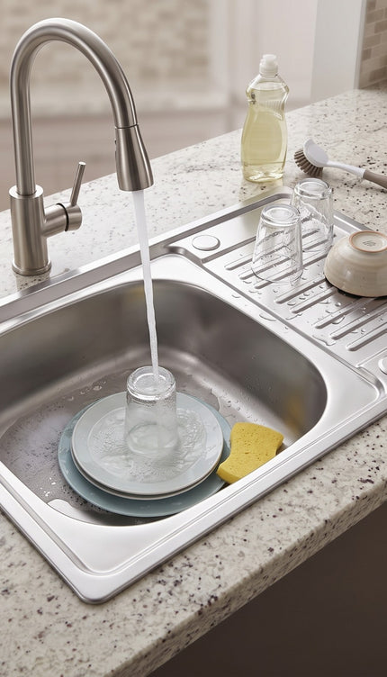 Stainless Steel Kitchen Sink with Drainer – 75 × 45 cm