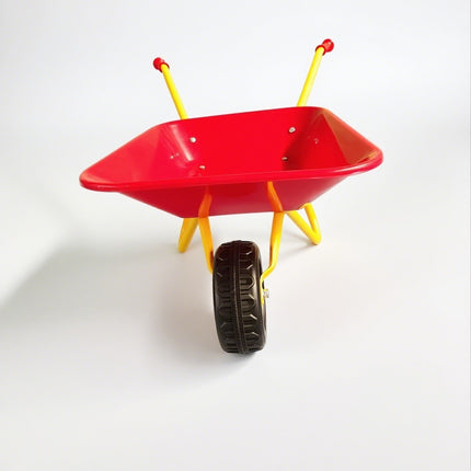 Metal Kids Wheelbarrow Garden Outdoor Construction Gardening Toys Play Tool