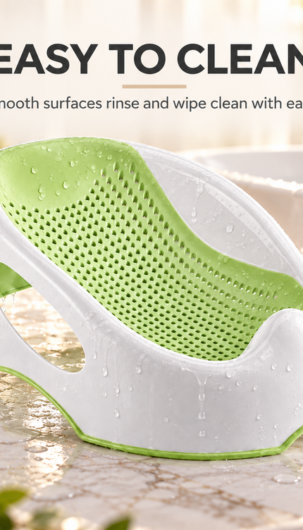 Baby Bath Support Seat Infant Bath Lounger Non Slip Ergonomic Quick Drain