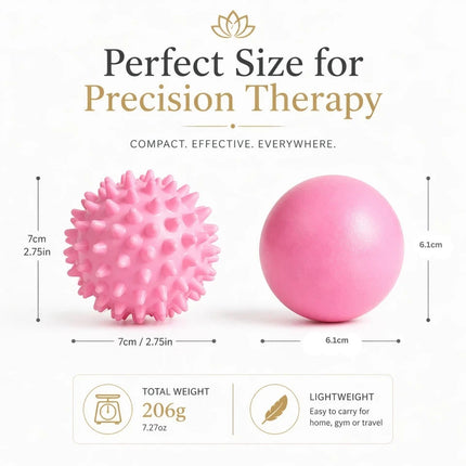 Massage Ball Set Muscle Relieve Pain Recovery & Therapy Lacrosse & Spiky Balls