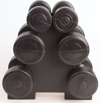 12kg Dumbbell Set with Rack (1-3kg Pairs)