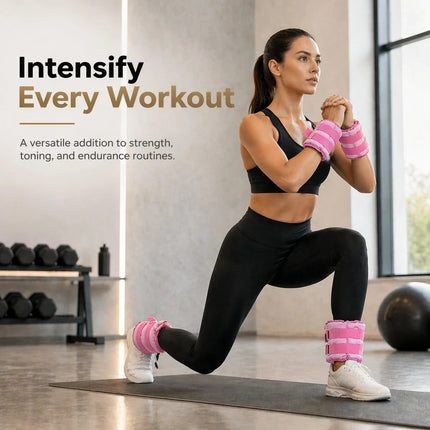 Ankle Wrist Leg Weights Straps 2 PCS Running Yoga Gym Training Exercise Fitness