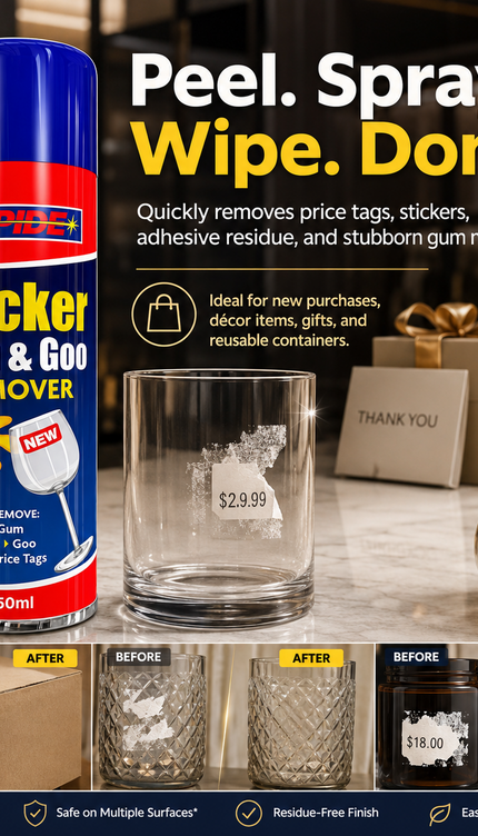 2-Pack Sticker Gum Remover Spray Label Goo Tape Adhesive Price Tag Cleaner 250ml