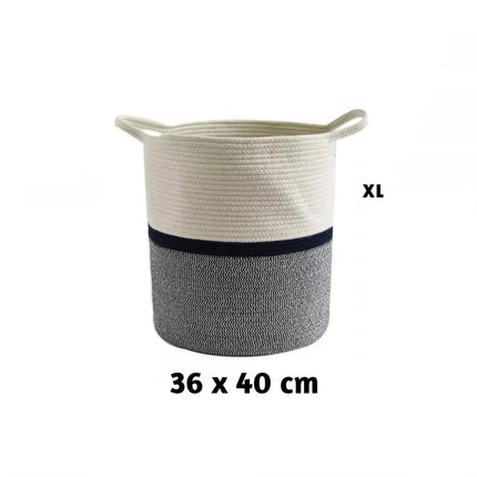 Basket Cotton Rope XL Laundry Clothes Toy Storage Washing Organizer Hamper