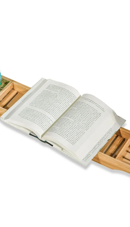 Bamboo Bath Caddy Tray Wooden Bathroom Rack Tub Tidy Shelf Storage Organizer