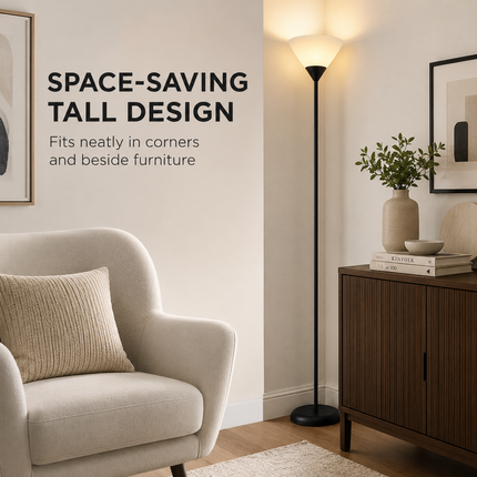 Uplighter Floor Lamp Sleek & Modern Standing Tall Lamp for Home Office
