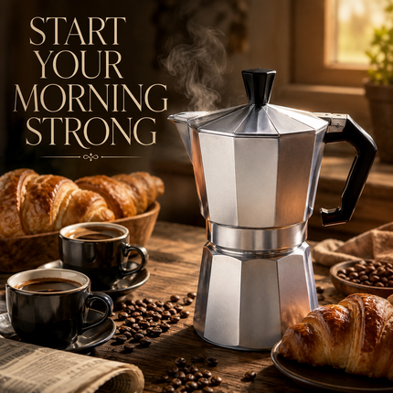 Moka Pot Stovetop Aluminium Kitchen Italian Espresso Ground Coffee Latte Maker